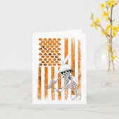 Skeleton Baseball Player Fan Skeleton Halloween Ba Karte (Gelbe Blume)