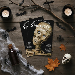 💀 Skeleton Bash Halloween-Party Einladung