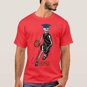Skeleton Basketball Abschluss Ihr Ihm High School T-Shirt