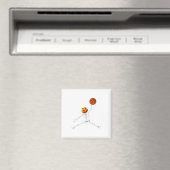 Skeleton Basketball Halloween Pumpkin Slam Dunk Magnet (In Situ (Geschirrspüler))
