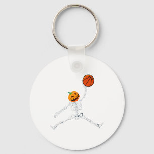 Skeleton Basketball Halloween Pumpkin Slam Dunk Schlüsselanhänger