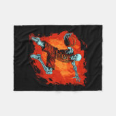 Skeleton Basketball Spieler Halloween Spooky Fleecedecke (Vorderseite (Horizontal))