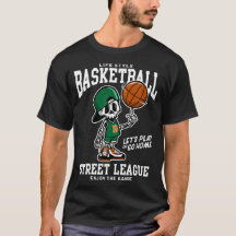 Skeleton Basketball Street League Mens T - Shirt