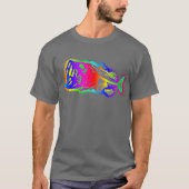 SKELETON BASS Multi-Color Psychedelic T-Shirt (Vorderseite)