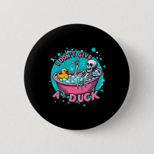 Skeleton Bath Spaß Rubber Duck Funny Halloween Button