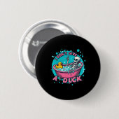 Skeleton Bath Spaß Rubber Duck Funny Halloween Button (Vorne & Hinten)