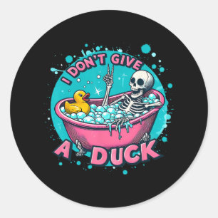 Skeleton Bath Spaß Rubber Duck Funny Halloween Runder Aufkleber