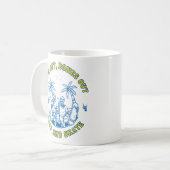 Skeleton Beach Vibes Surf und Skate Summer Design Kaffeetasse (Vorderseite Links)