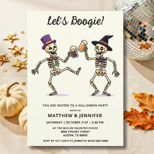 Skeleton Beer Erwachsenen-Halloween-Party Einladung