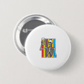Skeleton Beer Rainbow Vintage Gravur Shirt_1 Button (Vorne & Hinten)