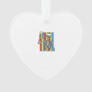 Skeleton Beer Rainbow Vintage Gravur Shirt_1 Ornament