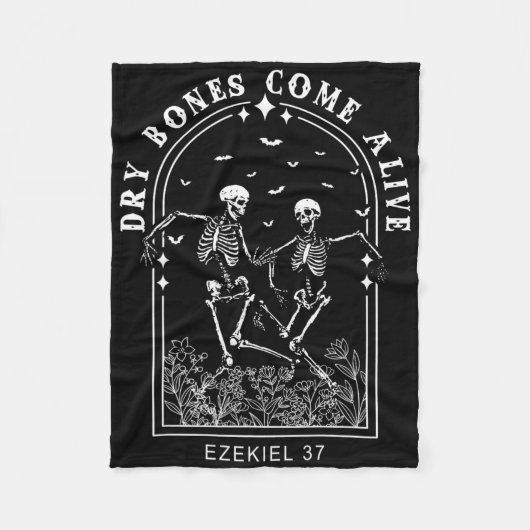 Skeleton Bible Verse Dry Bones Come Alive Christia Fleecedecke (Vorderseite)