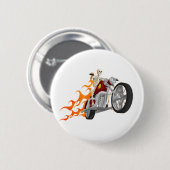 Skeleton Biker & Flames: Button (Vorne & Hinten)