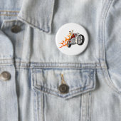 Skeleton Biker & Flames: Button (Beispiel)