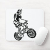 Skeleton Biking Skeleton Mousepad (Mit Mouse)