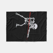 Skeleton Billiards Billiard Pool Snooker Halloween Fleecedecke (Vorderseite (Horizontal))