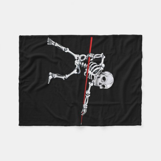 Skeleton Billiards Billiard Pool Snooker Halloween Fleecedecke (Vorderseite (Horizontal))