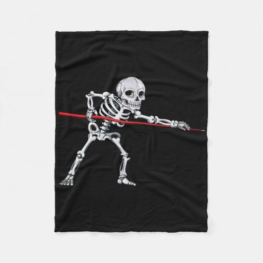 Skeleton Billiards Billiard Pool Snooker Halloween Fleecedecke (Vorderseite)