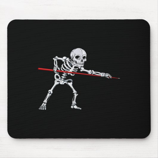 Skeleton Billiards Billiard Pool Snooker Halloween Mousepad (Vorne)