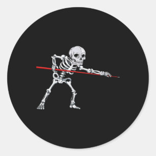Skeleton Billiards Billiard Pool Snooker Halloween Runder Aufkleber