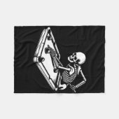 Skeleton Billiards Halloween Pool Snooker Billiard Fleecedecke (Vorderseite (Horizontal))