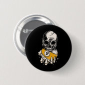 Skeleton Billiards Ll Snooker Pool Billard Playa Button (Vorne & Hinten)
