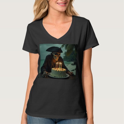 Skeleton Birthday Blowout T-Shirt (Vorderseite)