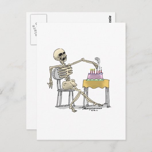 sKeLeToN BiRtHdAy CaKe Postkarte (Vorne/Hinten)