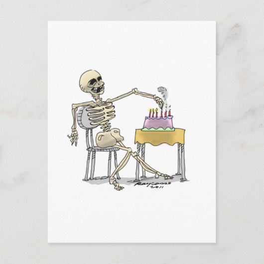 sKeLeToN BiRtHdAy CaKe Postkarte (Vorderseite)