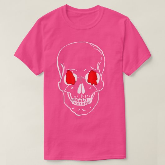 Skeleton Black Red Designer T-Shirt (Design vorne)