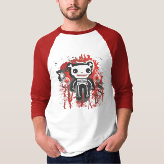 skeleton blutiger Schmutz des Teddybären T-Shirt