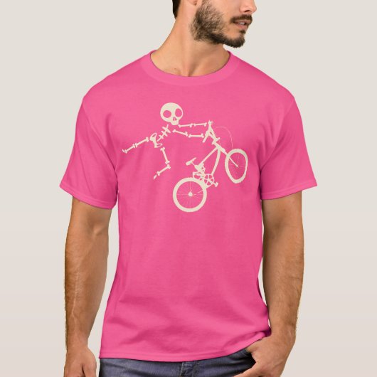 Skeleton Bmx Coole Hard Core Cyclis T-Shirt (Vorderseite)