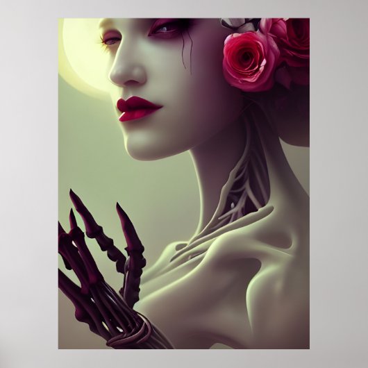 Skeleton Bone Frau Poster (Vorne)