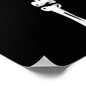 Skeleton Bone Number 7 Creepy Number 67 Six Seven  Poster (Ecke)