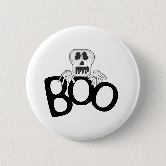 Skeleton Boo Tshirts und Geschenke Button (Vorderseite)