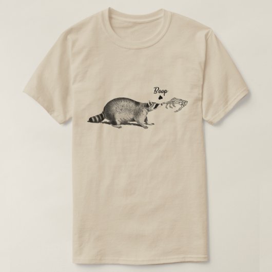 Skeleton Boop Raccoon Shirt | Retro Halloween T-Sh (Design vorne)