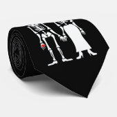 Skeleton Braut-u. Bräutigam-Paar-Krawatte Krawatte (Gerollt)