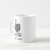 Skeleton Bride Hand Wedding Ring Individuelle Name Kaffeetasse (Vorderseite Links)