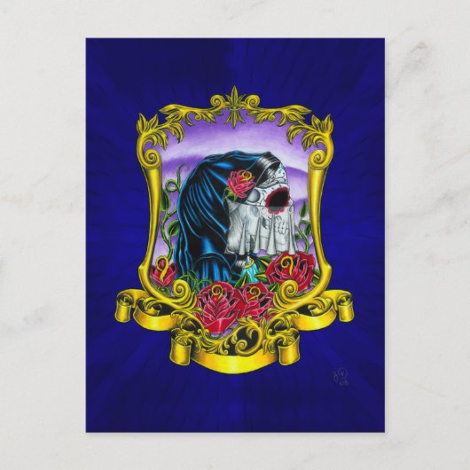 Skeleton Bride Postcard Postkarte (Vorderseite)