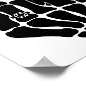 Skeleton Bride Wedding Just Married Spooky Gothic Poster (Ecke)