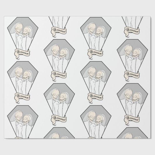 Skeleton Brides Geschenkpapier (Flach)