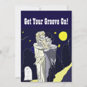 Skeleton Bridge und Groom Halloween Einladung (Vorderseite)