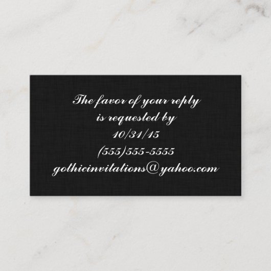 Skeleton Bridge und Groom RSVP-Karten Begleitkarte (Vorderseite)