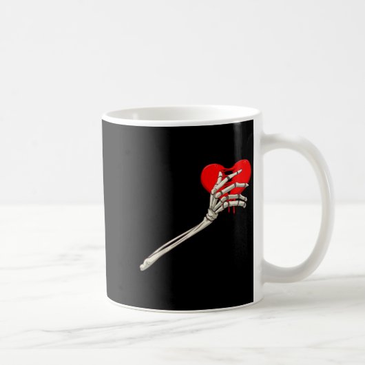 Skeleton Broken Heart Bones Divorce Breakup Heartb Kaffeetasse (Rechts)