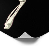 Skeleton Broken Heart Bones Divorce Breakup Heartb Poster (Ecke)