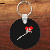 Skeleton Broken Heart Bones Divorce Breakup Heartb Schlüsselanhänger (Vorderseite)