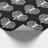 Skeleton Brustkorbherz Geschenkpapier (Ecke)