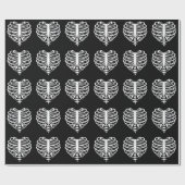 Skeleton Brustkorbherz Geschenkpapier (Flach)