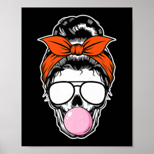 Skeleton Bubble Gum Lazy Halloween Kostüm Messy B Poster