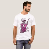  Skeleton Bubble Tea T-Shirt (Vorne ganz)